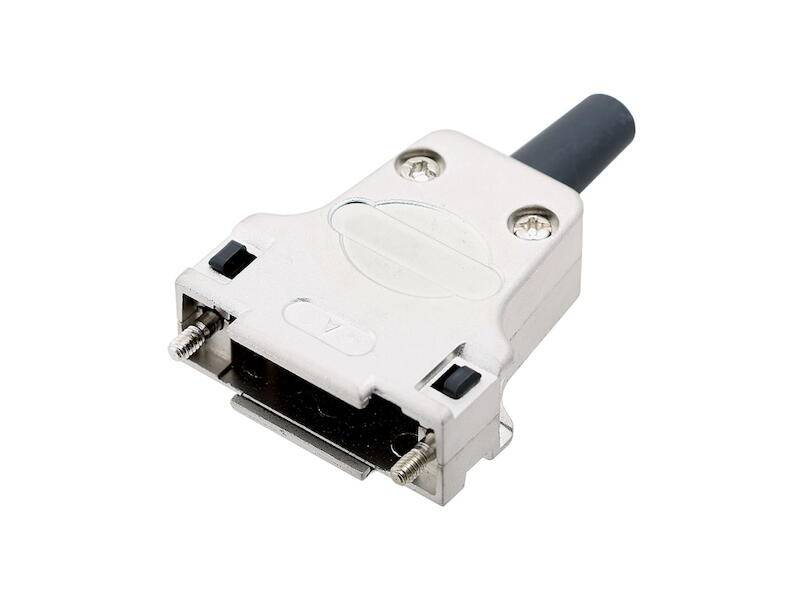 Encitech Connectors AB DTZK15-RG-K D-Sub Gehäuse 15 polig Vollmetall Kabelausgang oben-0