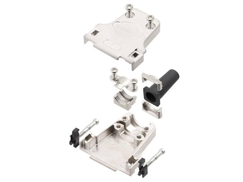 Encitech Connectors AB DTZK15-RG-K D-Sub Gehäuse 15 polig Vollmetall Kabelausgang oben-1