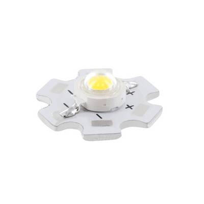 HuiYuan Opto-Electronic High Power LED 1 W weiß 120-130 lm 6000-7000 K 110 ° mit Kühlkörper-0