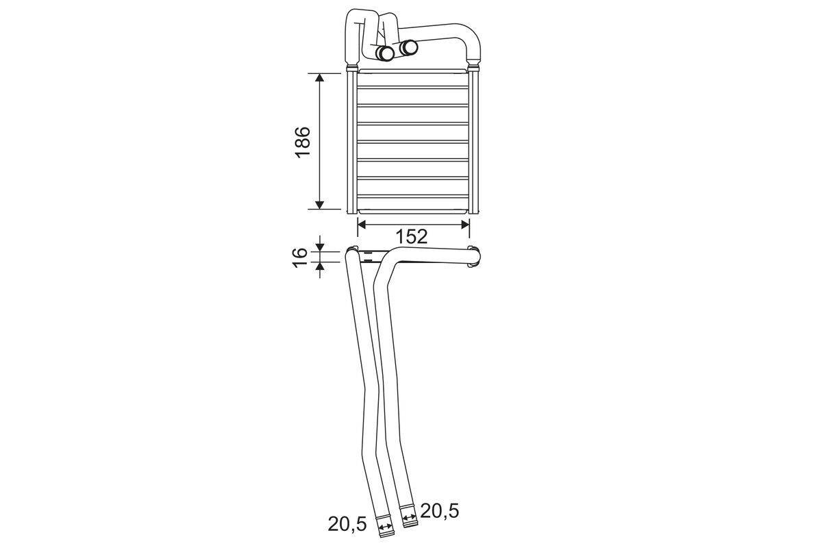 Valeo 811605 Wärmetauscher, Innenraumheizung-0