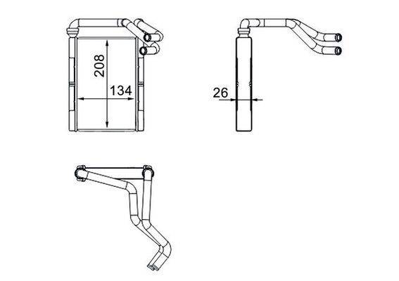 Mahle AH273000S Wärmetauscher, Innenraumheizung-0