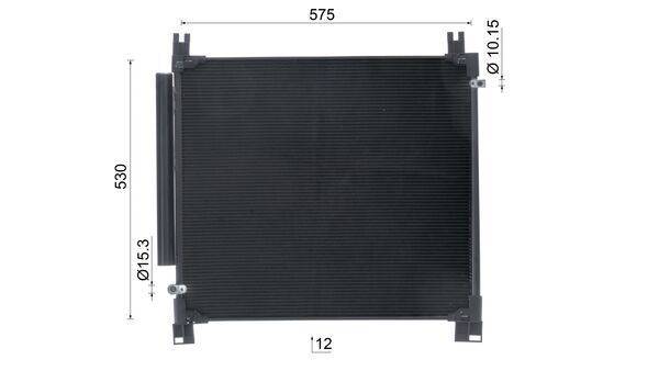 Kondensator Klimaanlage mit Trockner Kühlrohre parallel MAHLE für TOYOTA HILUX-1