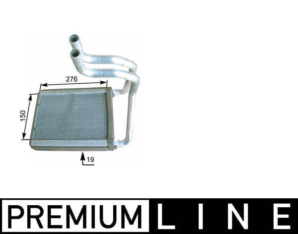 Wärmetauscher Innenraumheizung Alu 276 mm - 150 mm MAHLE für u.a. HYUNDAI TUCSON-0