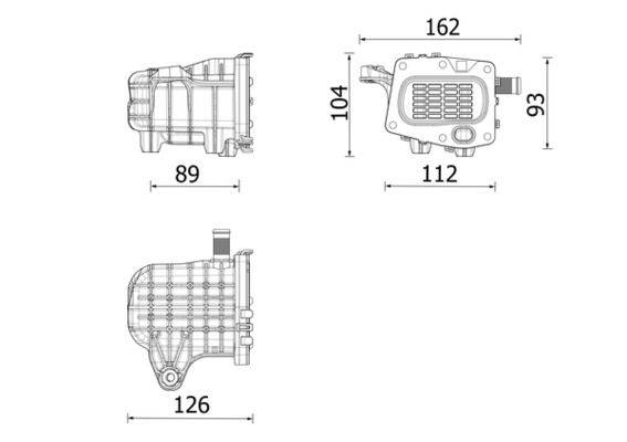 Kühler Abgasrückführung ohne AGR-Ventil 684 g MAHLE für u.a. FORD MONDEO-0