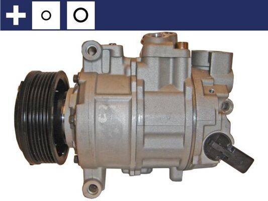 Klimakompressor 12 V Ø 100 mm MAHLE passend für u.a. AUDI A4-0