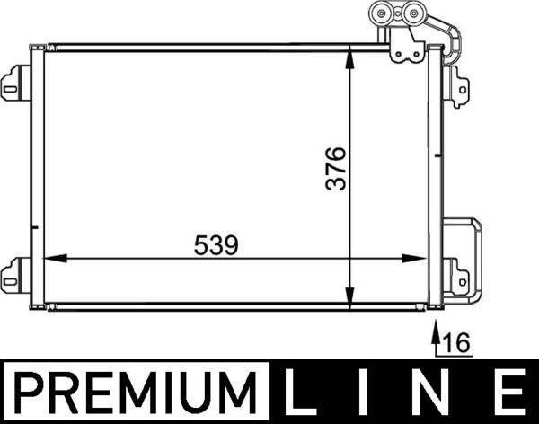 Kondensator Klima ohne Trockner Rohre parallel MAHLE für u.a. RENAULT SCÉNIC-1