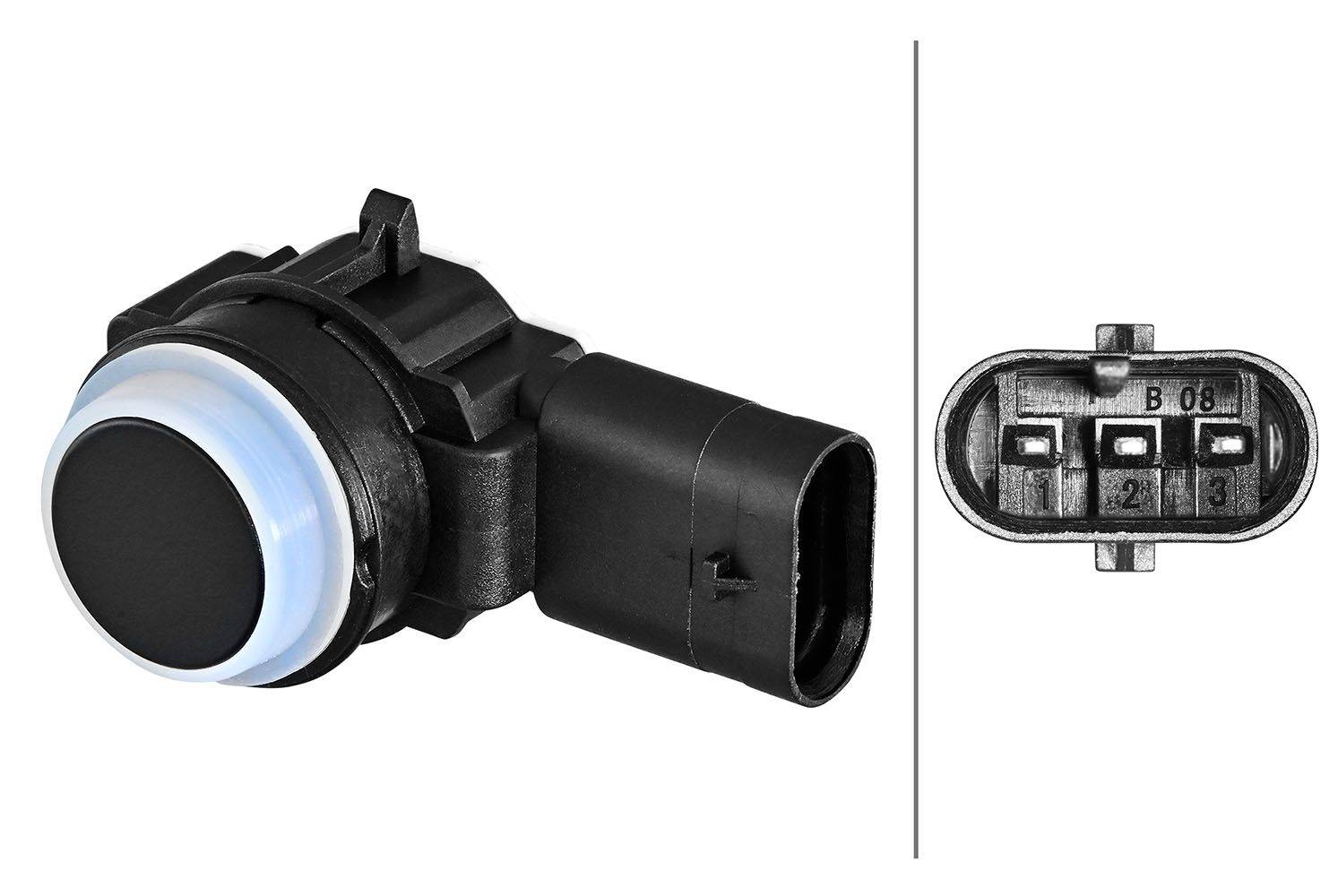 Sensor Einparkhilfe vorne Anbau 3-polig HELLA für u.a. MERCEDES-BENZ A-KLASSE-1