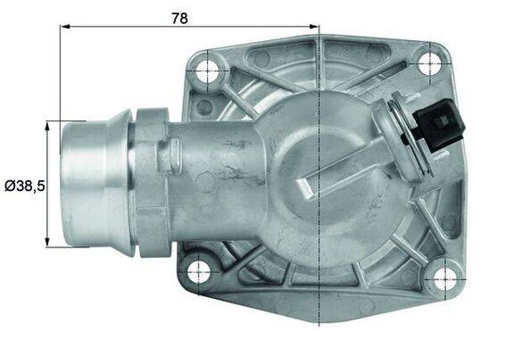 Thermostat Kühlmittel Öffnungstemperatur 105 °C mit Dichtung MAHLE für BMW 7er-0