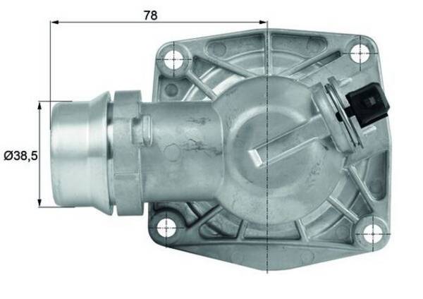 Thermostat Kühlmittel Öffnungstemperatur 105 °C mit Dichtung MAHLE für BMW 7er