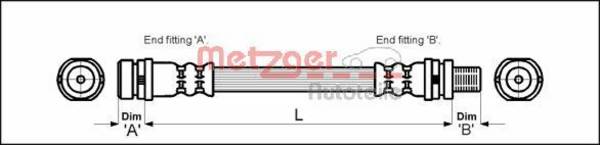 Metzger 4112506 Bremsschlauch