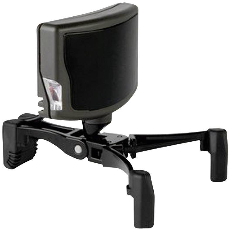 Ein schwarzes Gerät mit gebogenen Standfüßen, das möglicherweise ein Sensor oder ein technisches Zubehör ist.