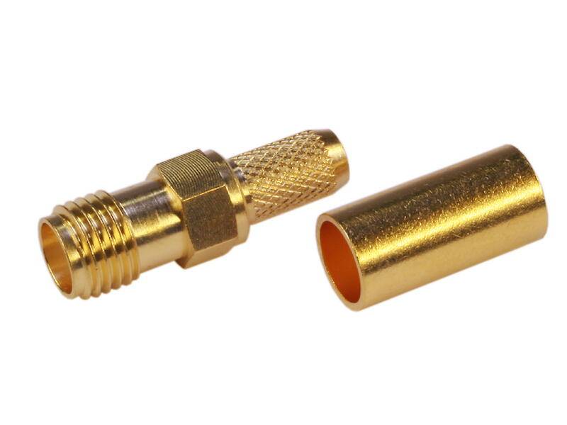 Telegärtner J01151R0021 R-SMA-Kabelbuchse für RG-58C/U löt/crimp-0