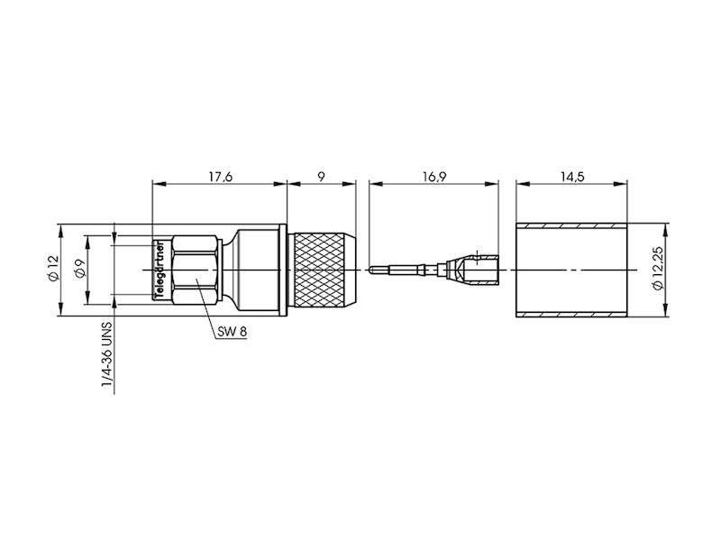 Telegärtner J01150A0588 SMA-Crimpstecker G37 (LMR-400) Telealloy-1
