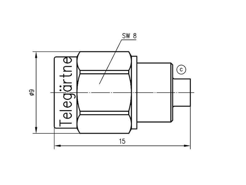 Telegärtner J01152A0018 SMA-Abschlusswiderstand 6 GHz Telealloy-4