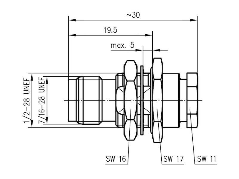 Telegärtner J01011A2223 TNC-Kabeleinbaubuchse 50 Ohm für RG-58C/U MIL-Verschraubung-4