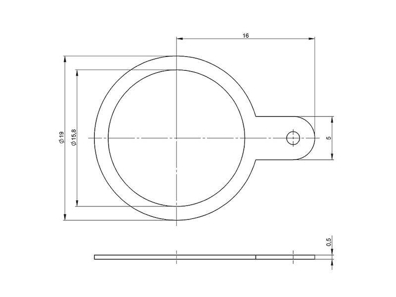 Telegärtner C04001A0008 Lötfahne, einlappig, 5/8"-1