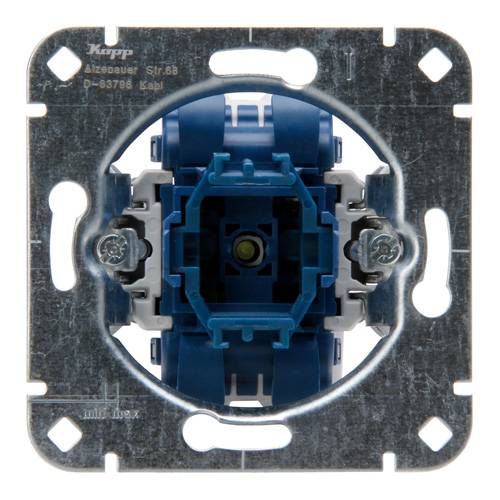 KOPP 508600001 - Unterputz Kontrollschalter-Sockel (Aus-/Wechselschalter | 250V | 10AX | IP20) - aluminium-1