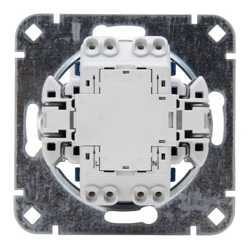 KOPP 508600001 - Unterputz Kontrollschalter-Sockel (Aus-/Wechselschalter | 250V | 10AX | IP20) - aluminium-2