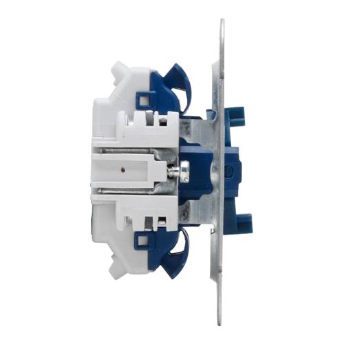 KOPP 508600001 - Unterputz Kontrollschalter-Sockel (Aus-/Wechselschalter | 250V | 10AX | IP20) - aluminium-4