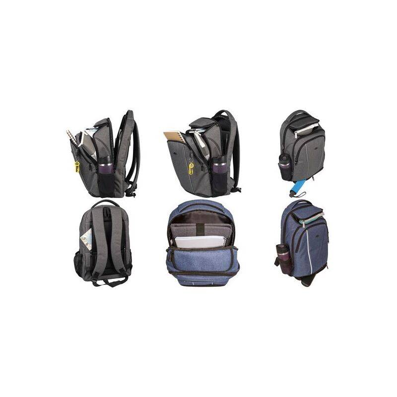 WEDO Notebook-Rucksack College mit Komfortausstattung, grau aus Polyester, für Notebooks bis 15,6'' (39,62 cm) sowie-0