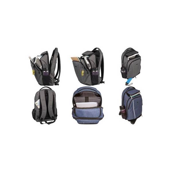 WEDO Notebook-Rucksack College mit Komfortausstattung, grau aus Polyester, für Notebooks bis 15,6'' (39,62 cm) sowie