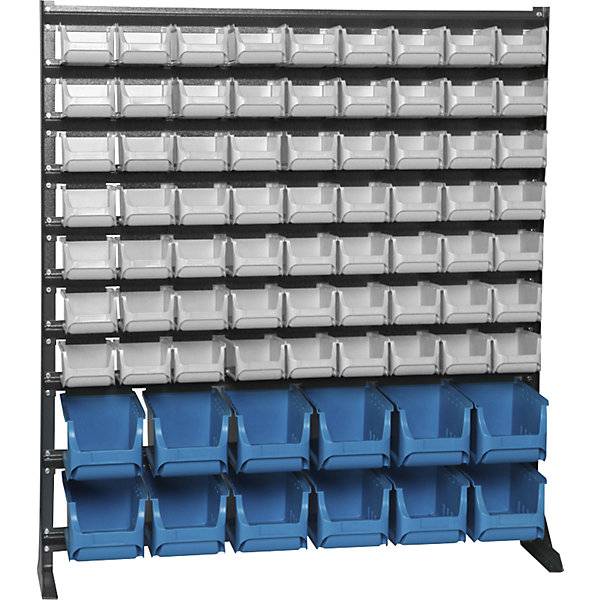 Kleinteile-Lagerregal ECO mit Sichtlagerkästen HxT 1110 x 235 mm. Dinzl Ordnungstechnik GmbH 80699849-0