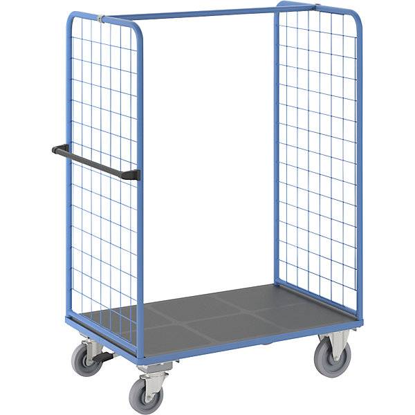 Etagenwagen mit Gitter-Seitenwänden mit Zentralstopp Ladefläche 1175 x 800 mm. TAKKT Industrial & Packaging-0