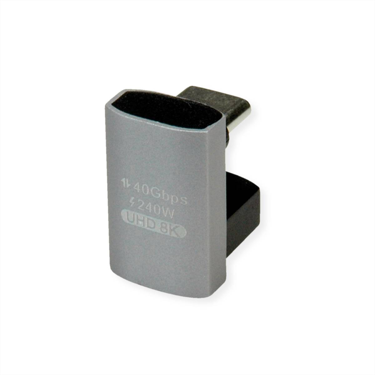ROLINE USB4 Gen 3x2 Adapter Typ C ST/BU, Aluminium, 360°, breit, silberfarben-4