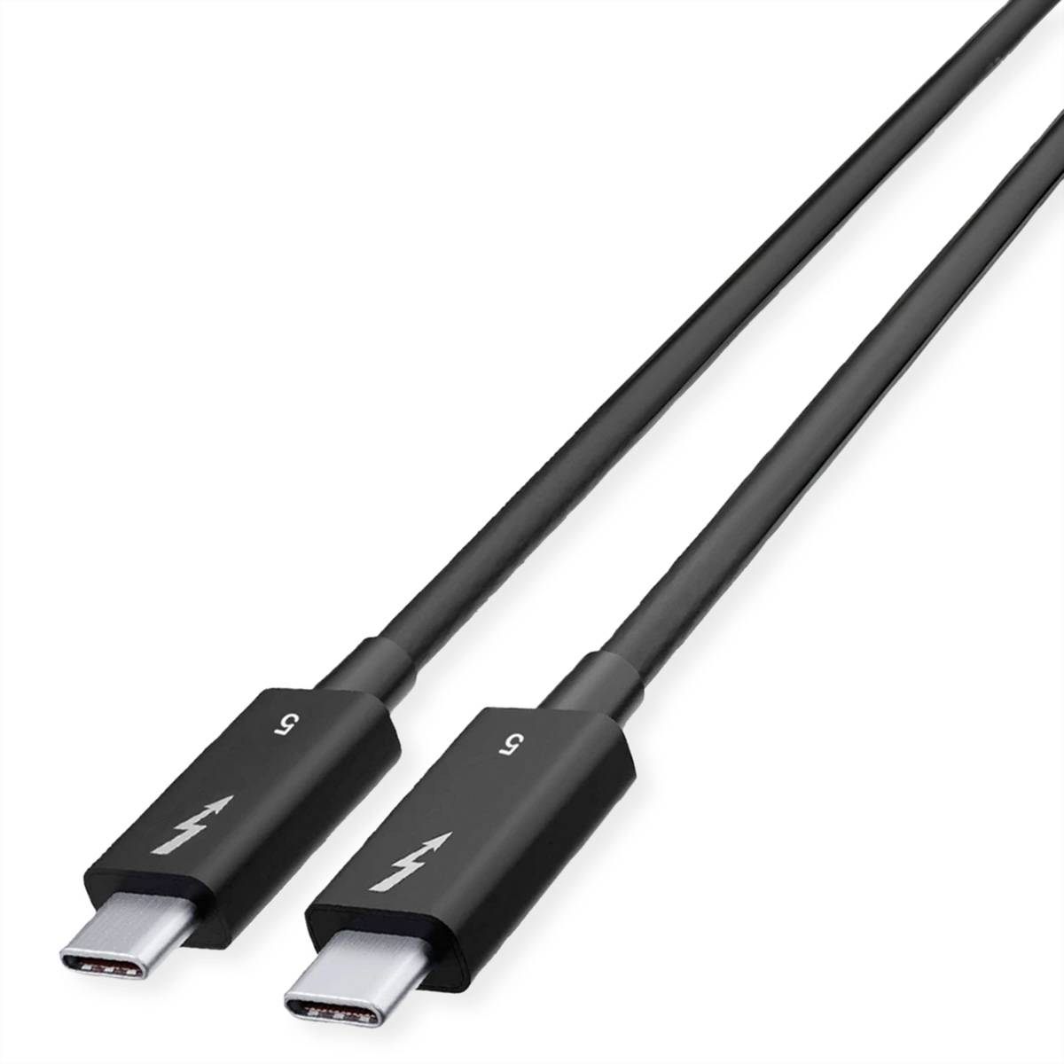 ROLINE Thunderbolt™ 5 Kabel, USB C-C, ST/ST, 8K UHD-2, 80Gbit/s, 240W, passiv, schwarz, 1 m-3