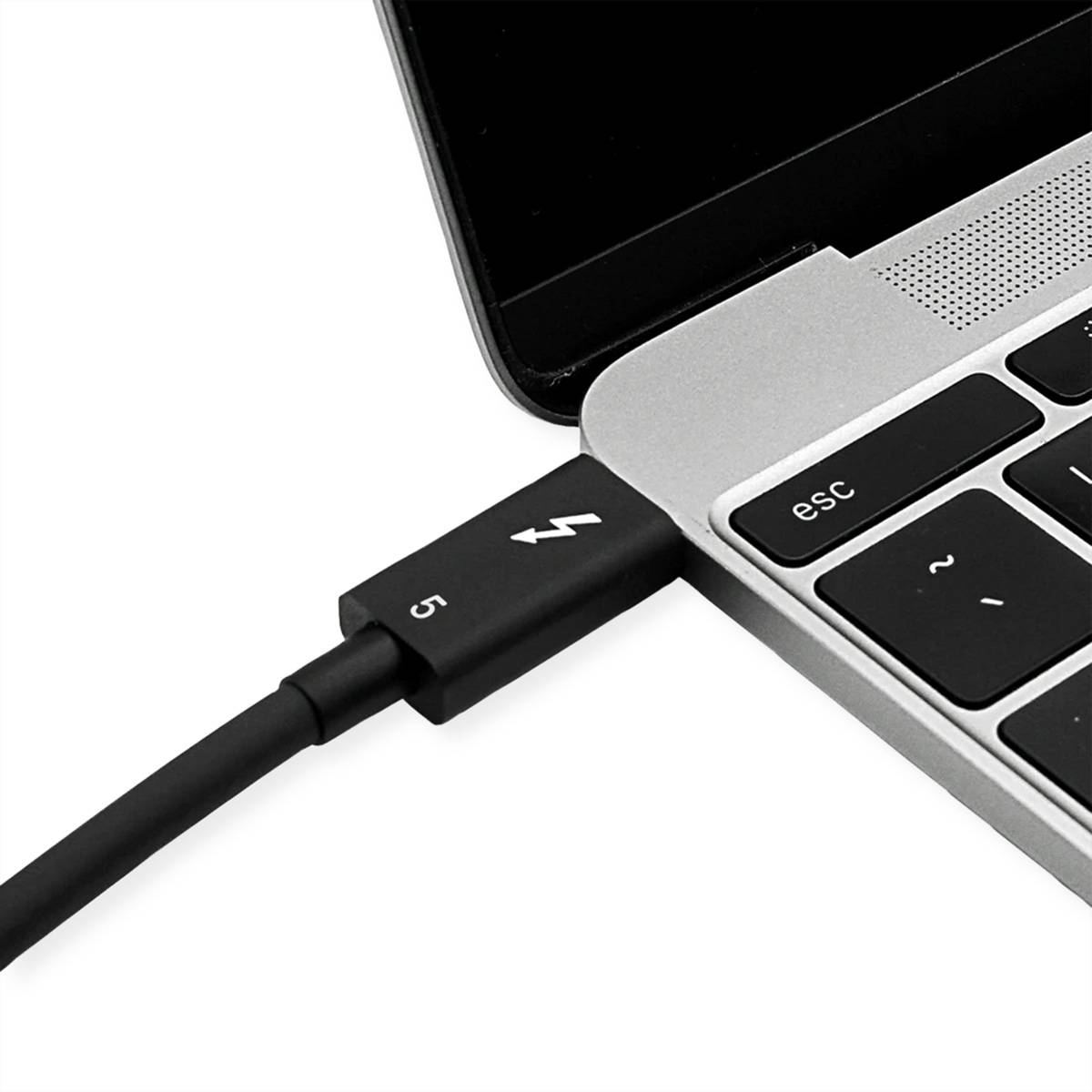 ROLINE Thunderbolt™ 5 Kabel, USB C-C, ST/ST, 8K UHD-2, 80Gbit/s, 240W, passiv, schwarz, 1 m-4