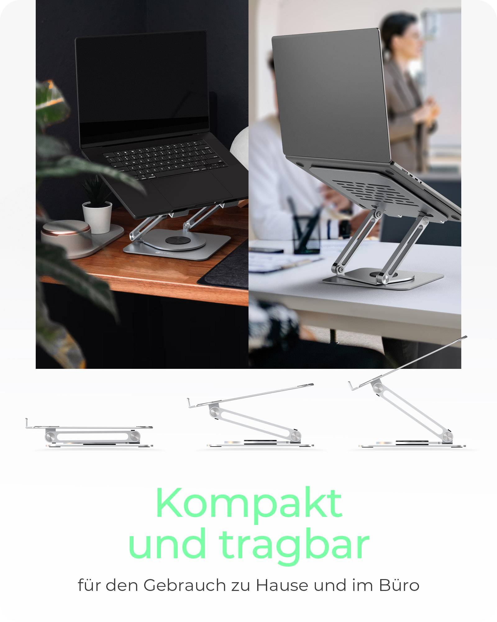 IB-NH300-R, Notebookhalter, rotierend, höhenverstellbar, Aluminium, für Notebooks bis 17" (43 cm)-3