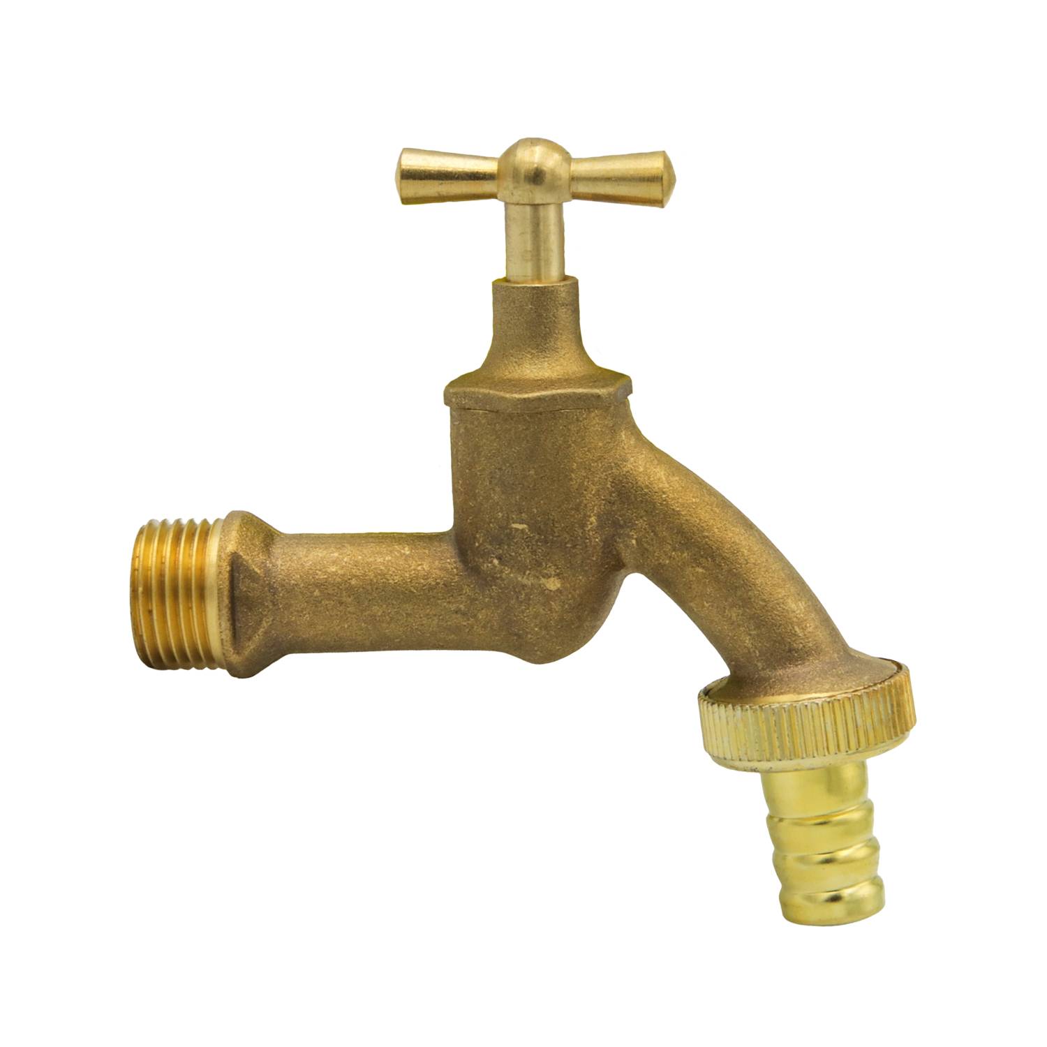 Ventilauslaufhahn 1/2" Anschluss x 3/4" Abgang mit 14mm Schlauchtülle-0