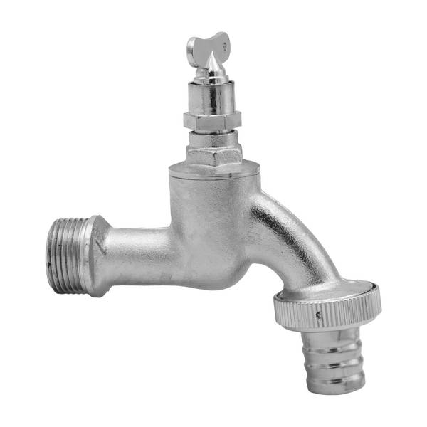 Ventilauslaufhahn 3/4" Anschluss x 1" Abgang mit 20mm Schlauchtülle