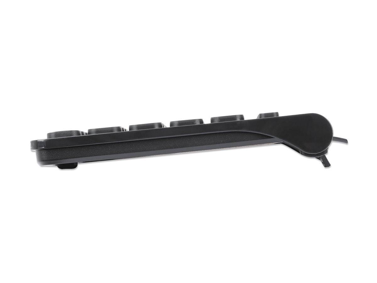 Manhattan Slim USB Mini-Tastatur 1.5m Kabel schwarz-2