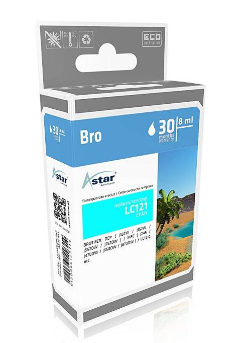 ASTAR Cyan - kompatibel - Tintenpatrone (Alternative zu: Brother LC101C)
