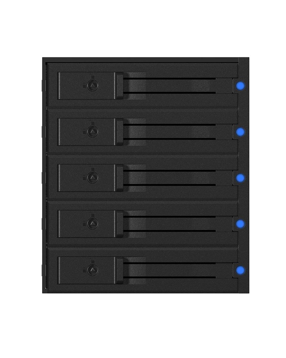 IB-575SSK-12G, Backplane, 5x 3,5" SAS/SATA (I/II/III) HDD in 3x 5,25" Einschübe, Hot Swap, trägerloser HDD Einbau-2