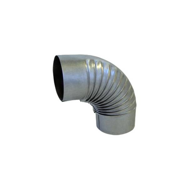 Bertrams Bogen aus Aluminium DN 80 90 Grad gerippt
