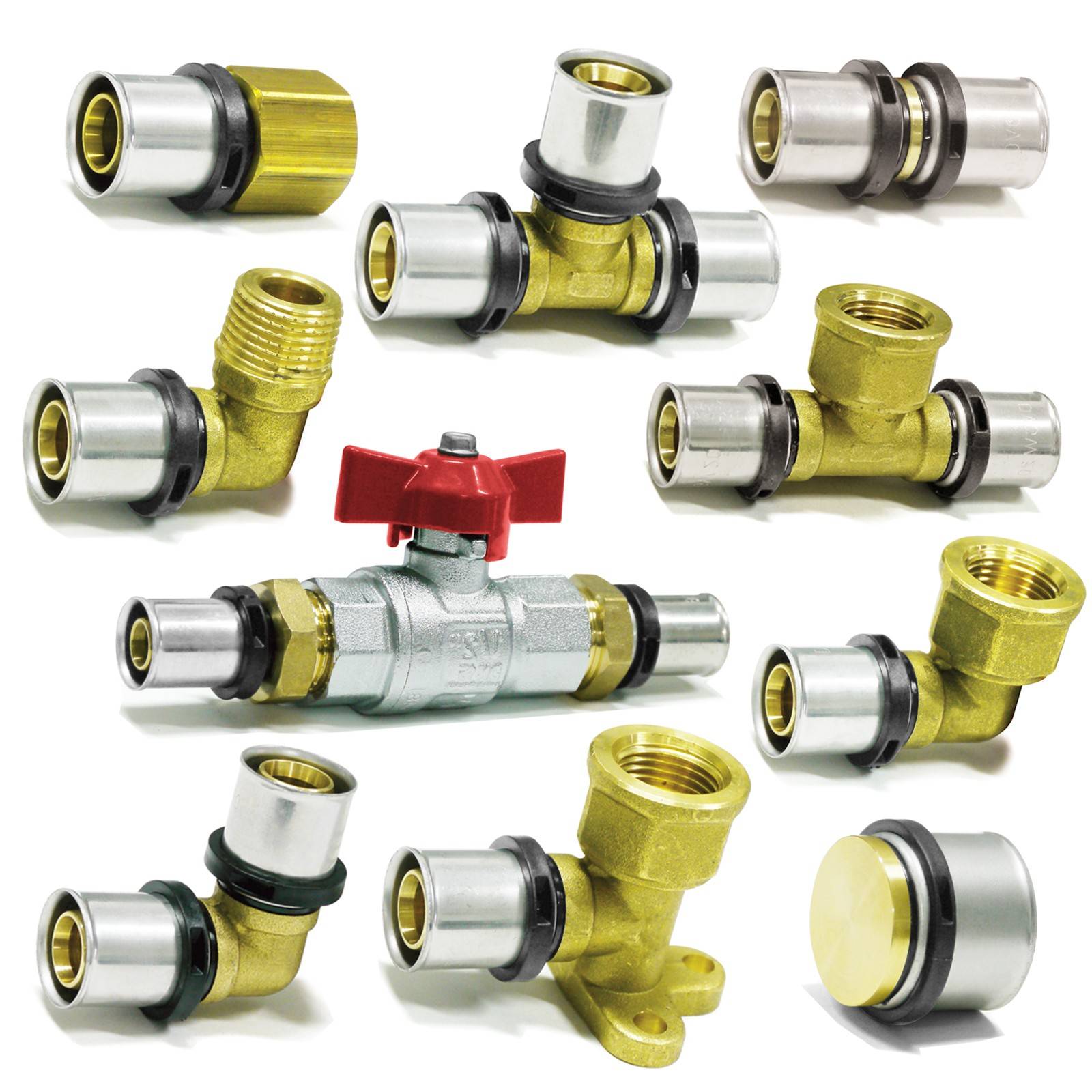 Pipetec Pressfitting Winkel 32x3 mm 90° Alu-Verbundrohr Mehrschichtverbundrohr-1