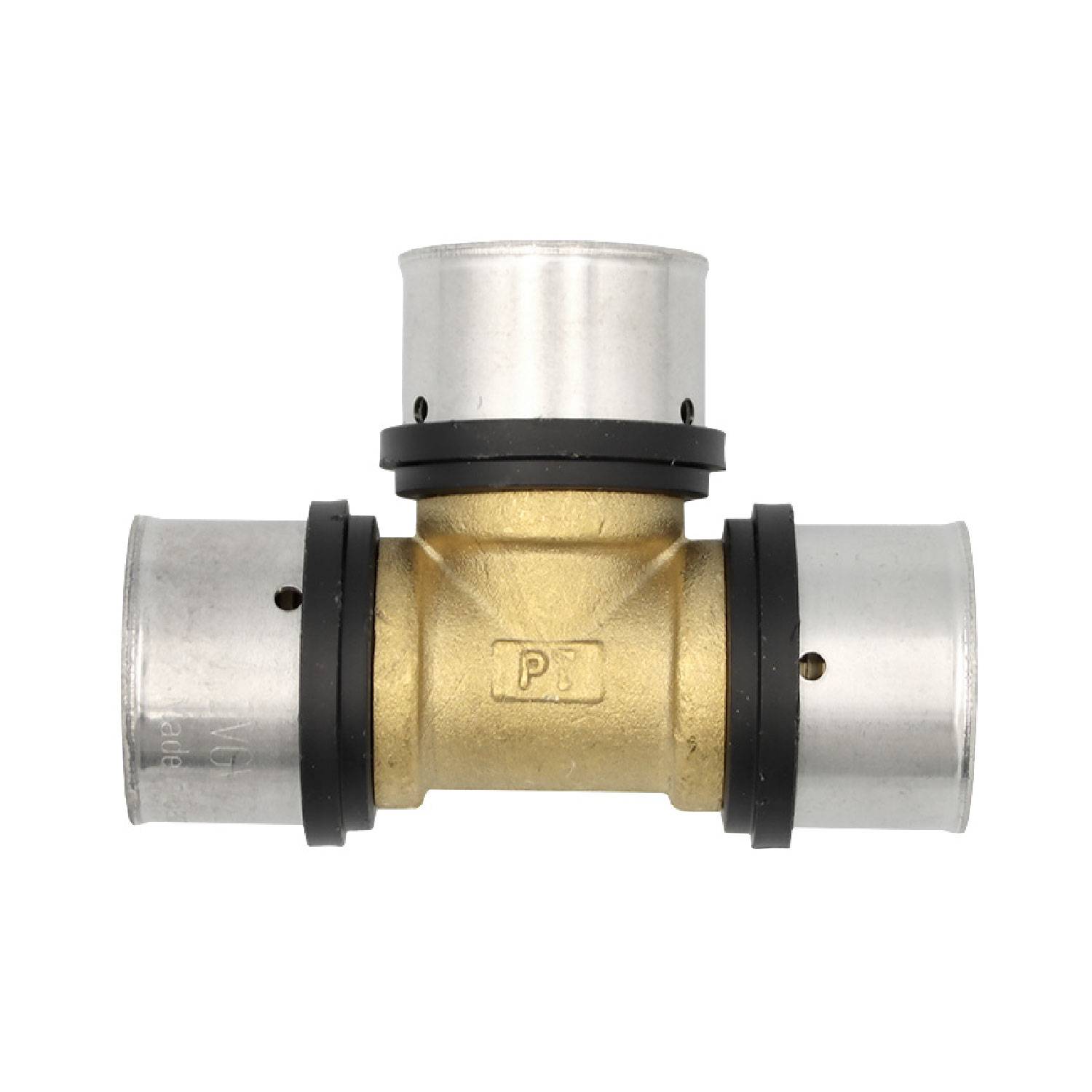 Pressfitting T-Stück 32x32x32 mm TH Kontur Alu-Verbundrohr-2
