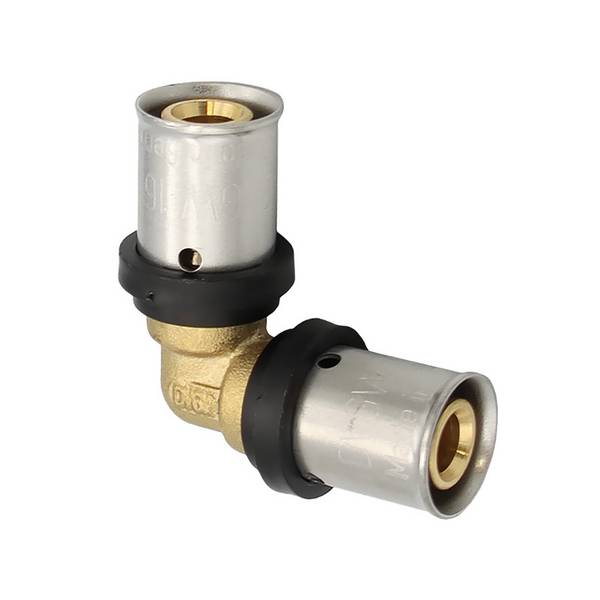 Pipetec Pressfitting Winkel 16x2 mm 90° Alu Mehrschicht Verbundrohr
