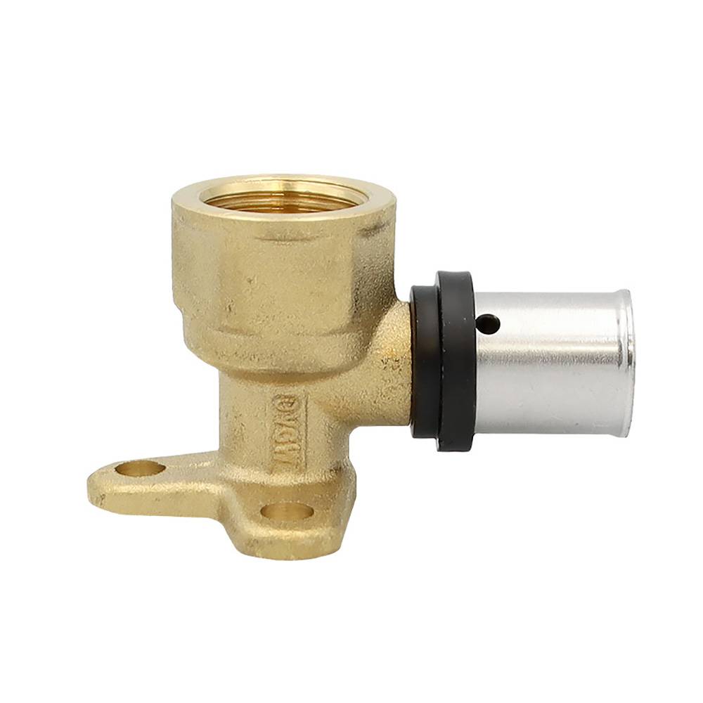 Pipetec Pressfitting Wandwinkel 16x2 mm 1/2 Zoll 39mm IG Wandscheibe-1