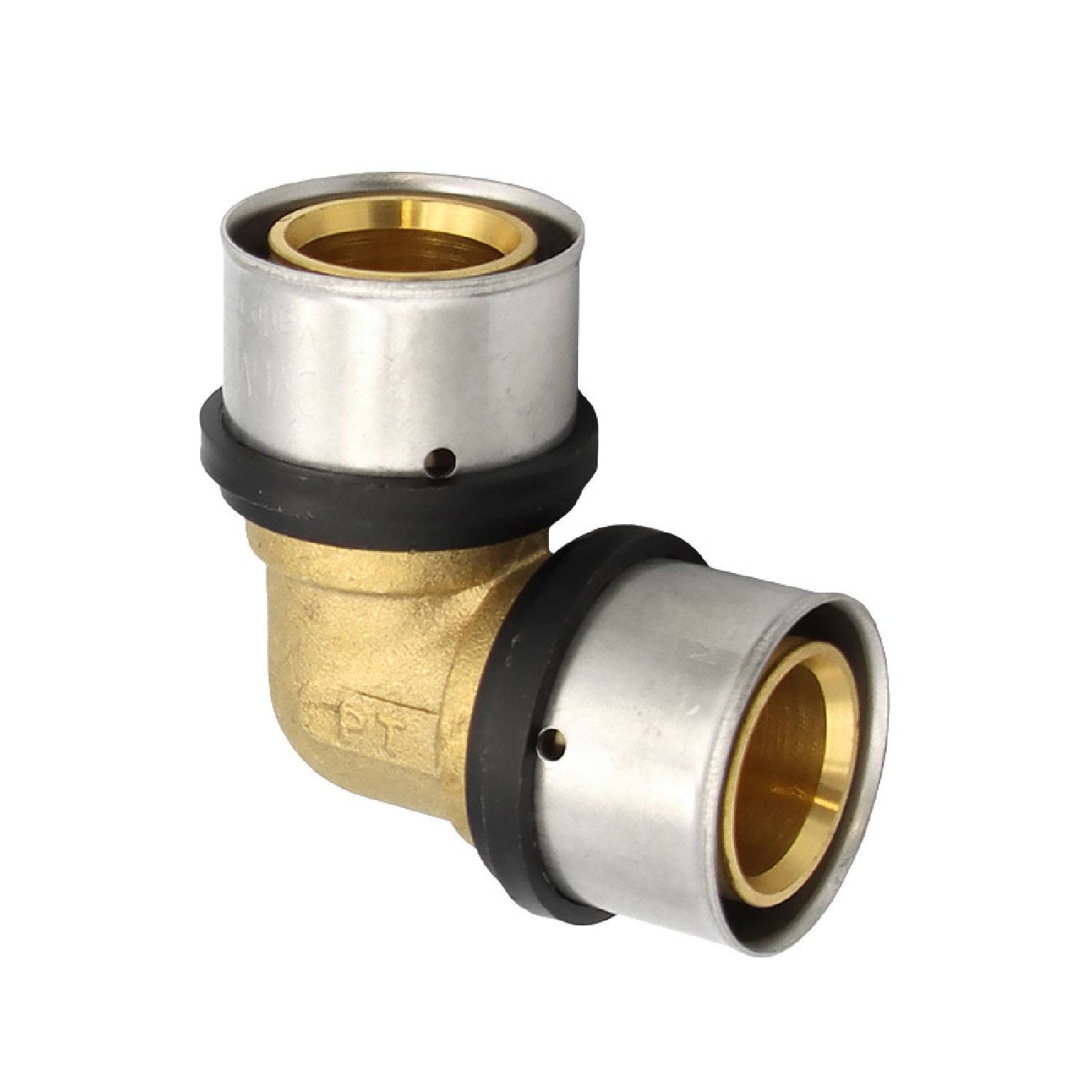 Pipetec Pressfitting Winkel 32x3 mm 90° Alu-Verbundrohr Mehrschichtverbundrohr-0