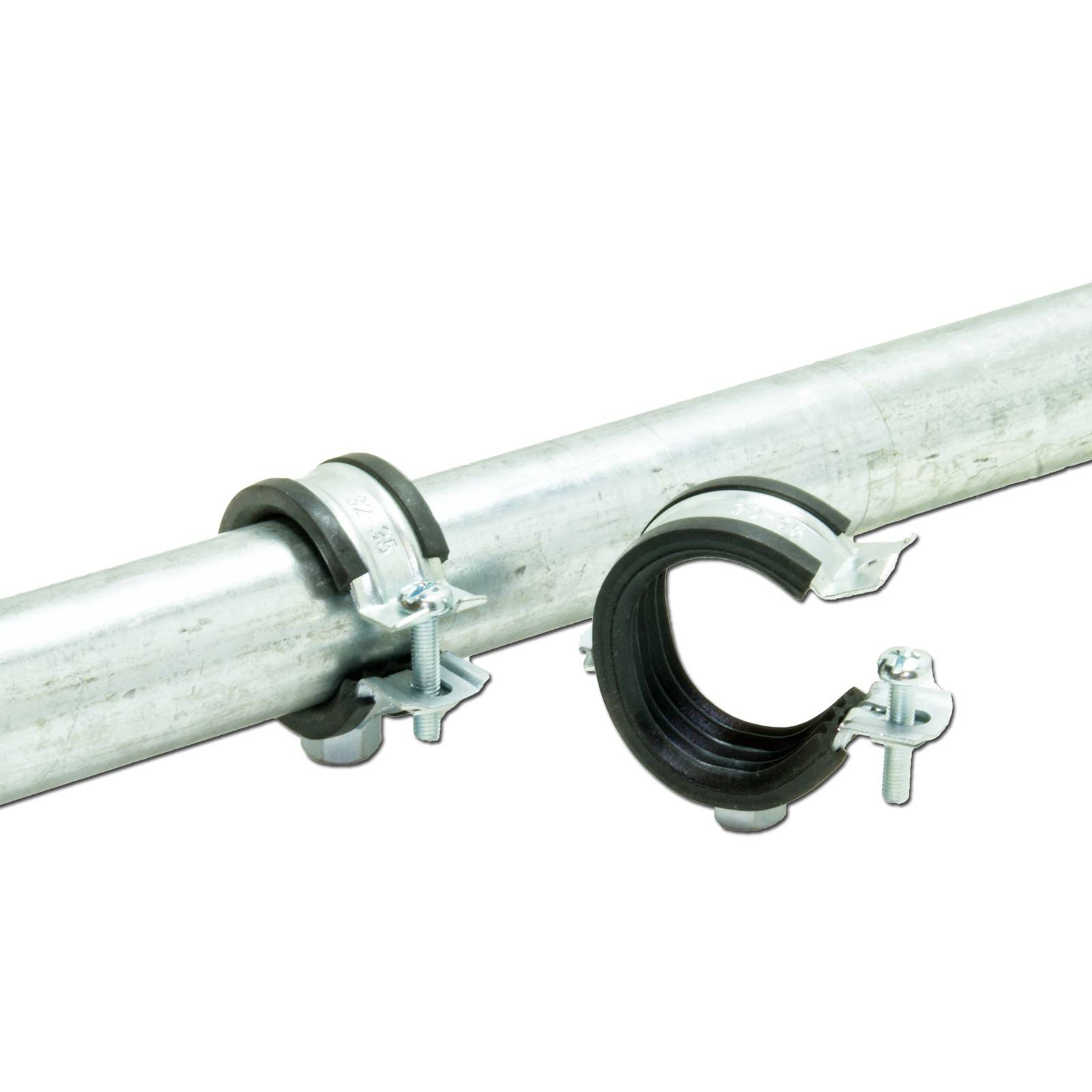 25x Stahl Rohrschelle 108-114 mm Rohrhalterung Rohrhalter Rohrbefestigung-4