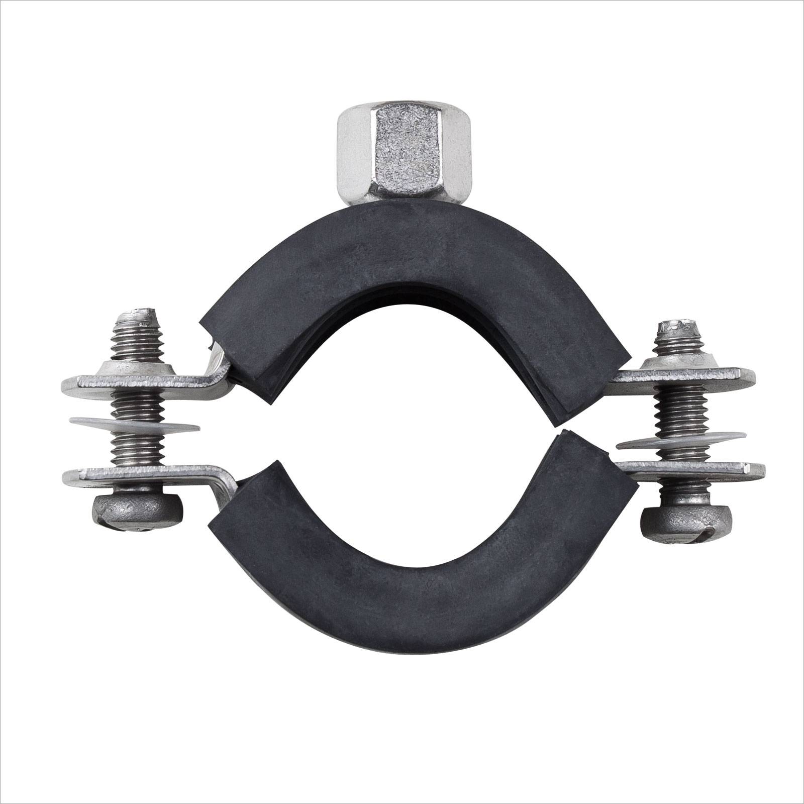 Edelstahl Rohrschelle 48-52 mm 1 1/2 Zoll V4A Schraubrohrschelle-0