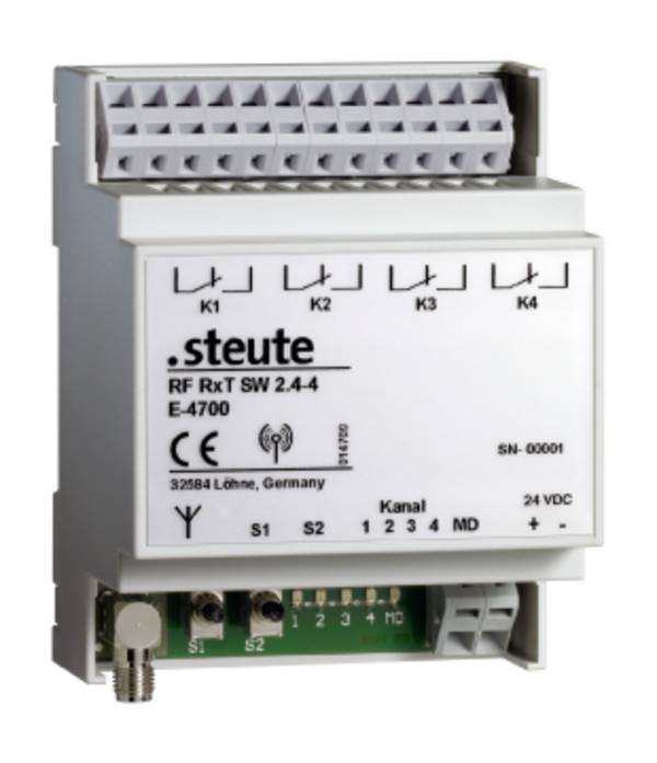 STEUTE RF RxT SW2.4-IND 4W 24 VAC/DC Funk-Empfänger und Funk-Repeater, Artikel-Nr.: 1317999