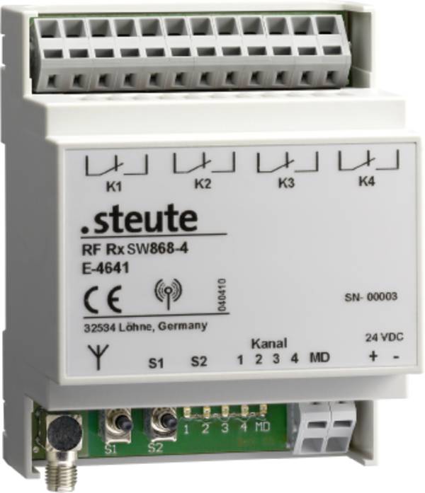STEUTE RF Rx SW868-4W 24 VAC/DC Funk-Empfänger und Funk-Repeater, Artikel-Nr.: 1188654