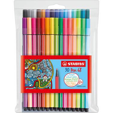Fasermaler Pen 68 1mm sort 30St