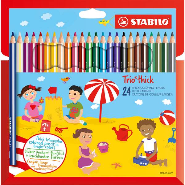 Farbstift Trio thick 4,2mm sort 24St