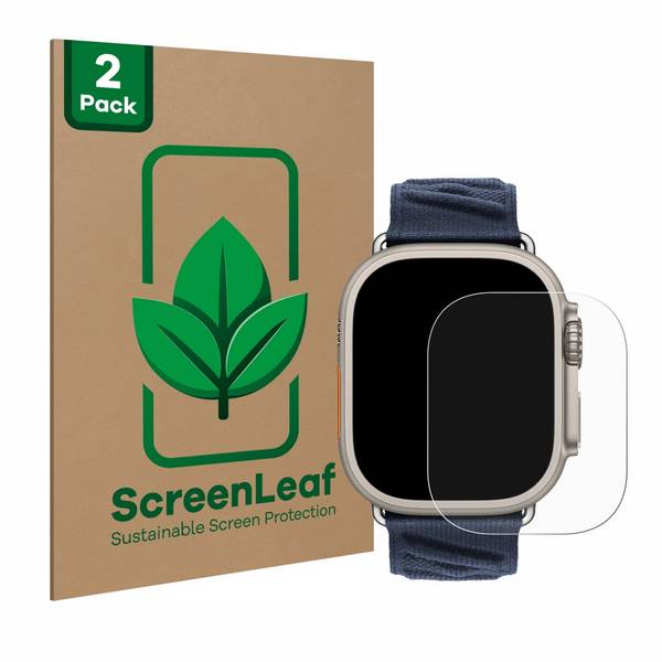 2x ScreenLeaf Clear Nachhaltiger Displayschutz für Apple Watch Hermès Ultra