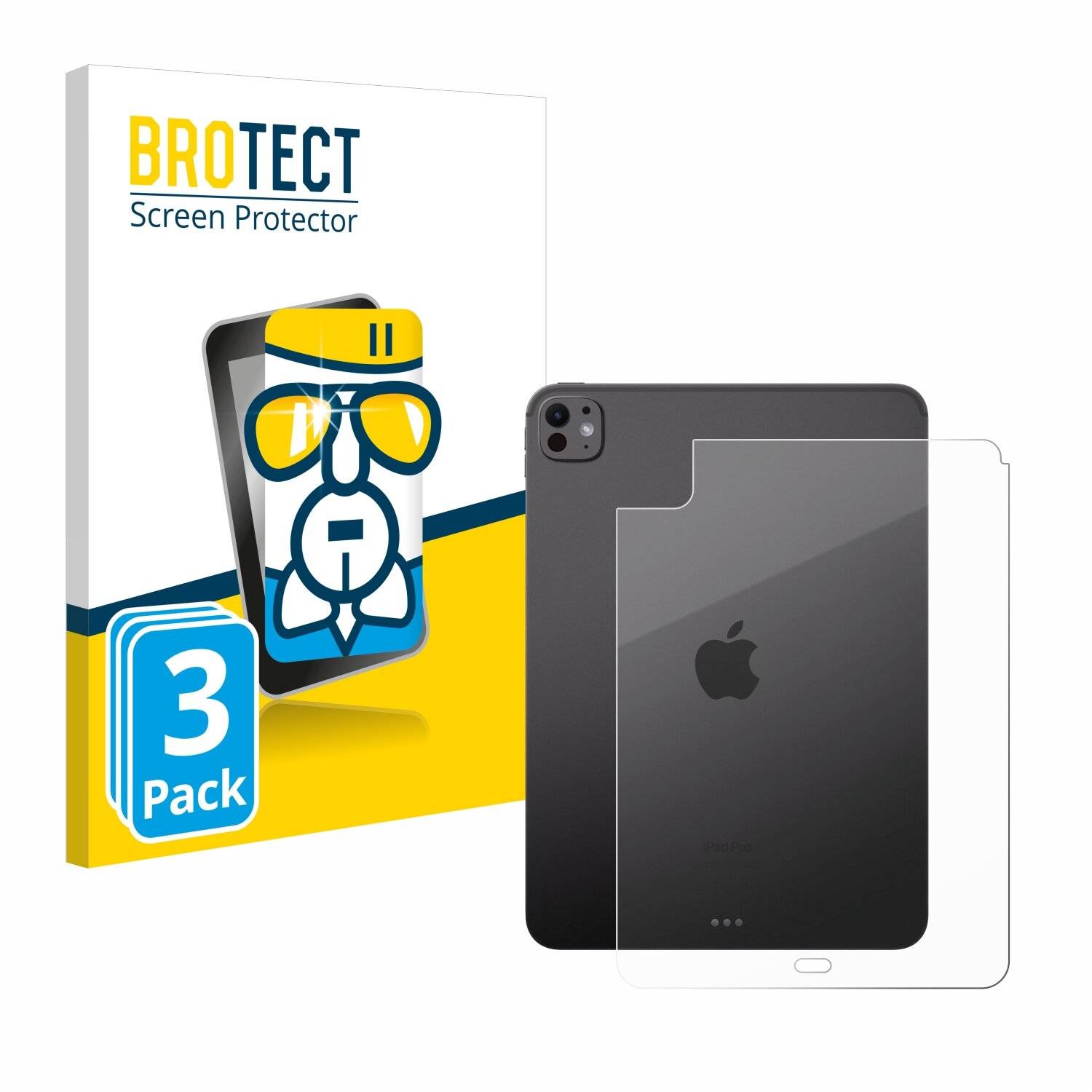 3x BROTECT AirGlass Glas Panzer-Folie für Apple iPad Pro 11 WiFi 2024 (Rückseite) --0